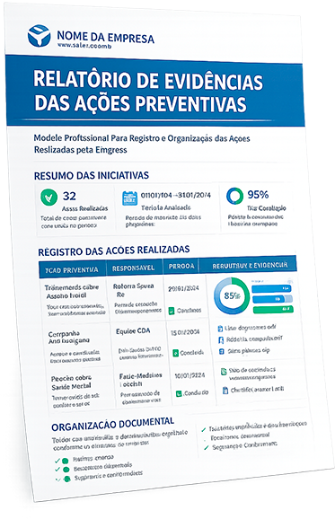 Relatório de Evidências das Ações Preventivas