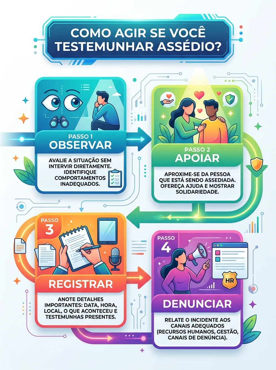 Como agir se testemunhar assédio